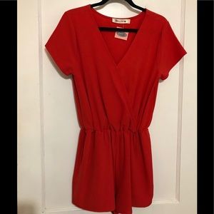 Light weight, summer red romper